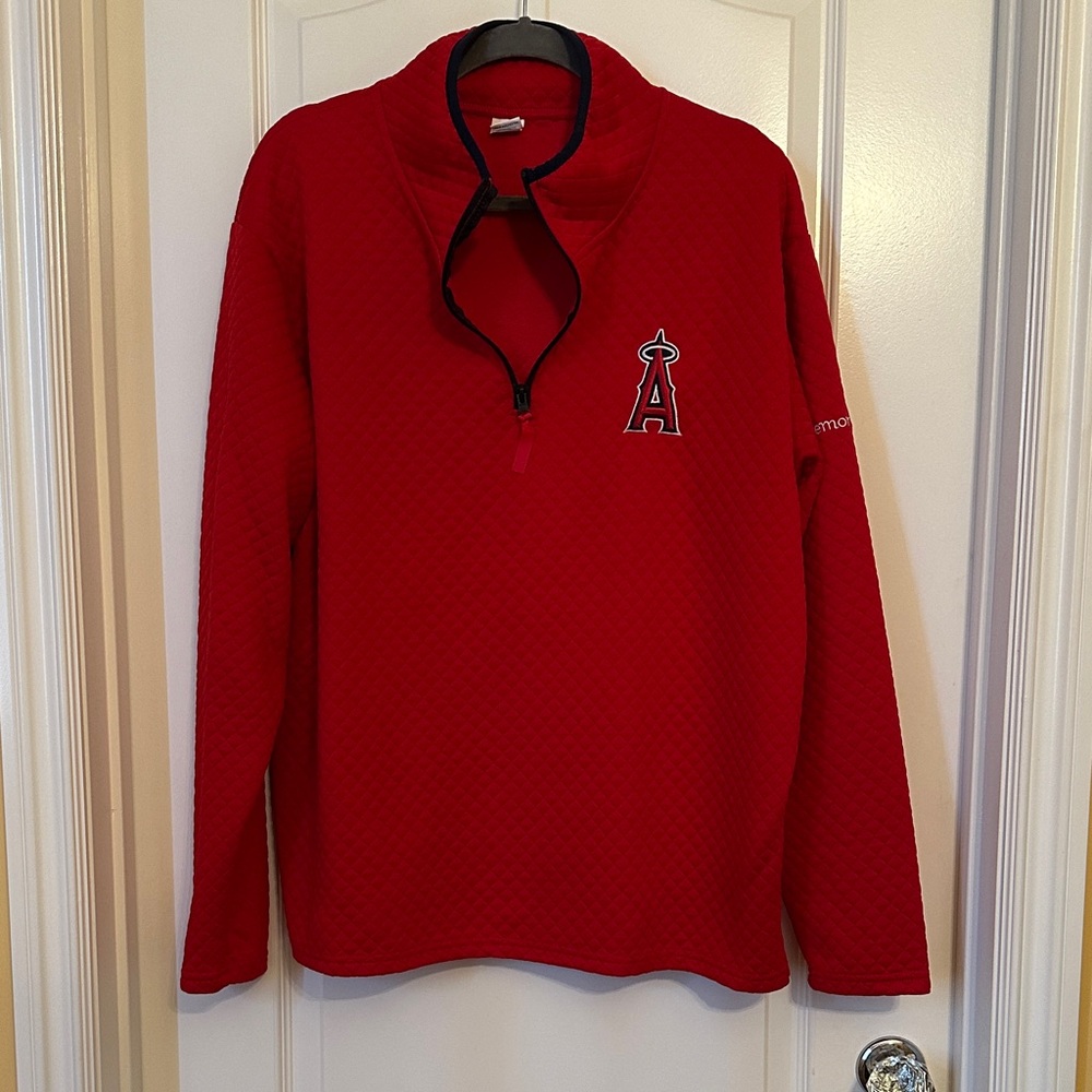 Los Angeles Angels Red Quarter-Zip Pullover with Logo Promotion From May 9, 2025